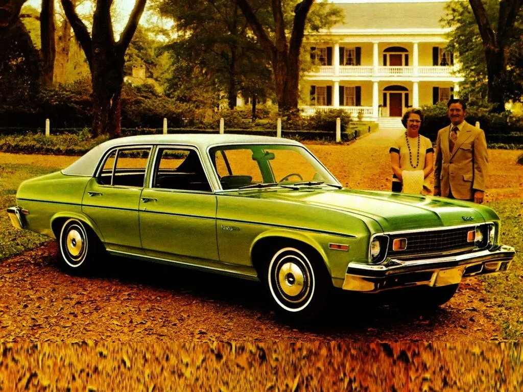 Chevrolet Nova 2-й рестайлинг 1972, седан, 3 поколение (09.1972 - 09.1974)