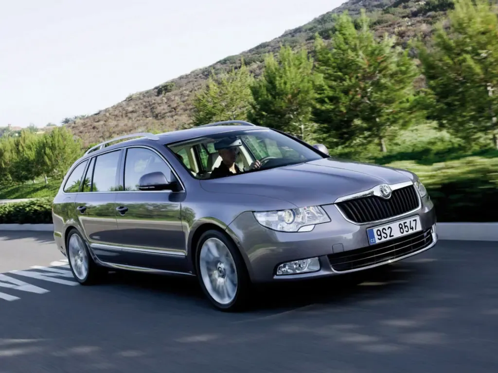 Skoda Superb 2009, универсал, 2 поколение, 3T (09.2009 - 07.2013)
