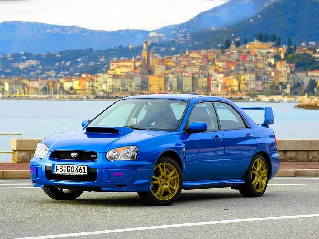 Subaru Impreza WRX STI рестайлинг 2002, седан, 2 поколение, GD/G11 (11.2002 - 12.2005)