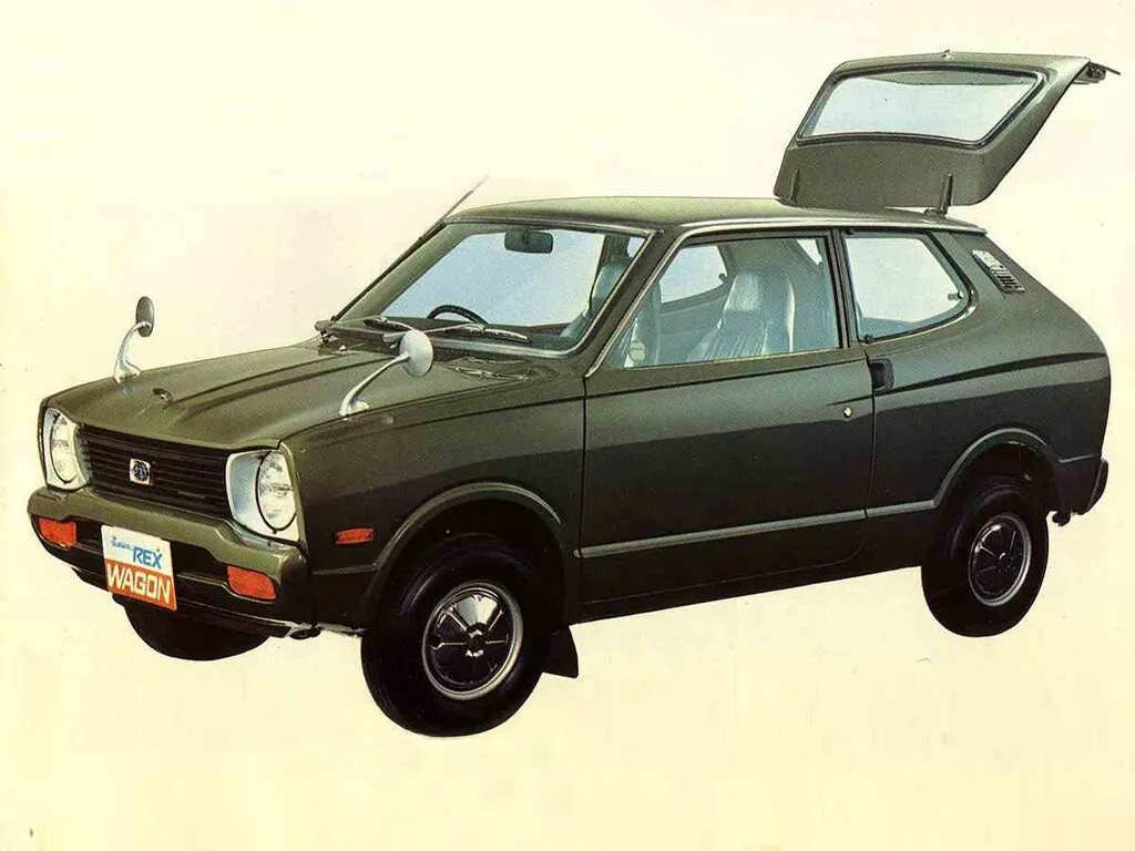 Subaru Rex 2-й рестайлинг 1974, хэтчбек 3 дв., 1 поколение (09.1974 - 04.1977)