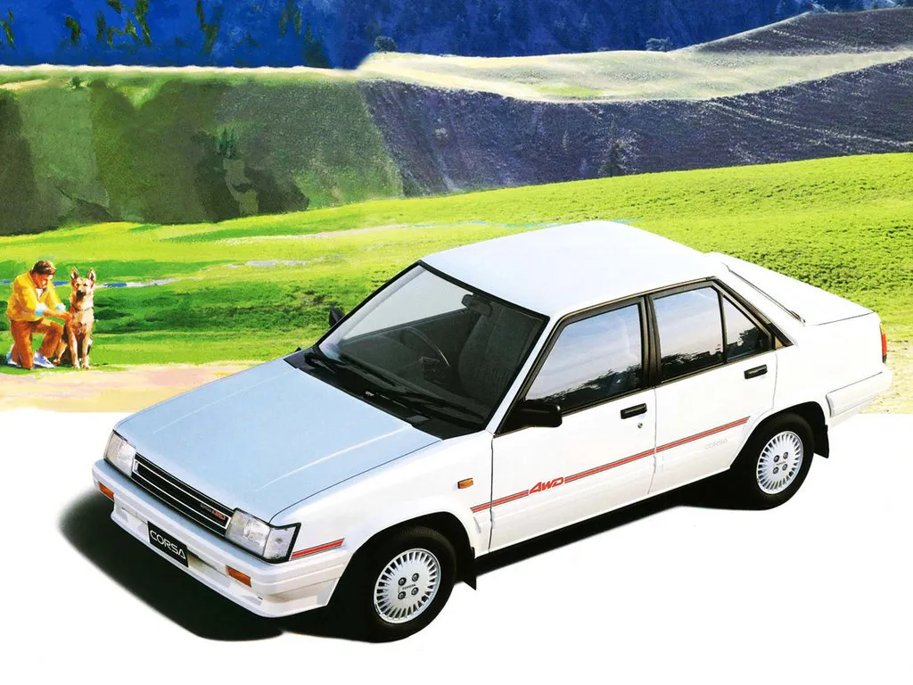 Toyota Corsa 2-й рестайлинг 1986, седан, 2 поколение, L20 (05.1986 - 10.1989)